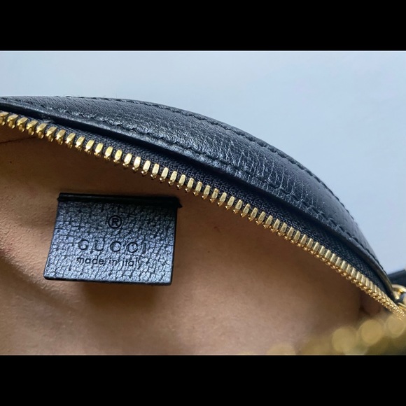Gucci Black Leather & Web Round Ophidia Bag. Vintage - Picture 7 of 15